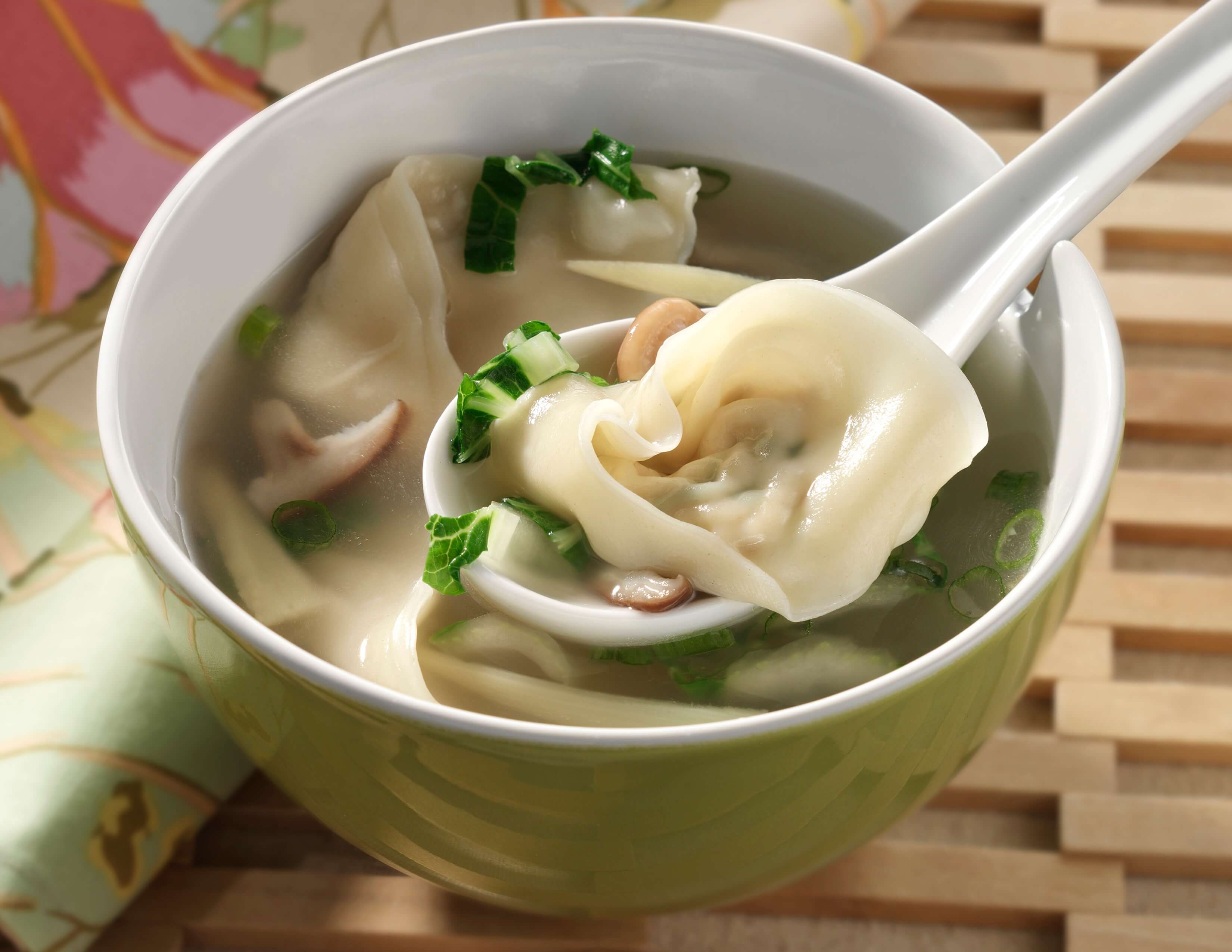 Won Ton Soup With Turkey Dumplings Recipe National Turkey Federation